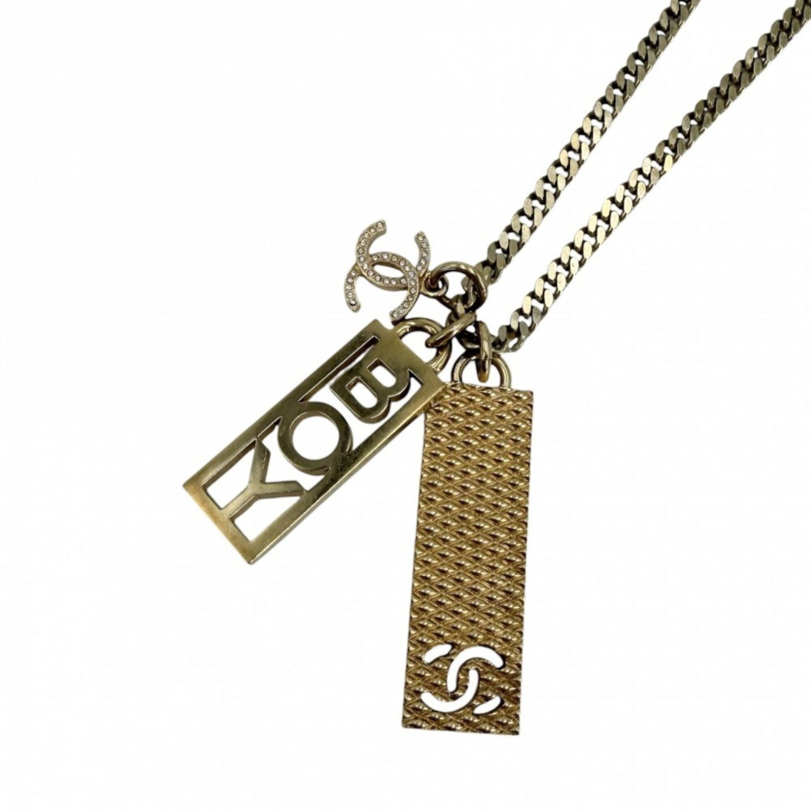 Chanel Necklace For Women Coco Mark Boy Plate Accessory Adjustable Long Necklace Chanel Gp (1 of 7)