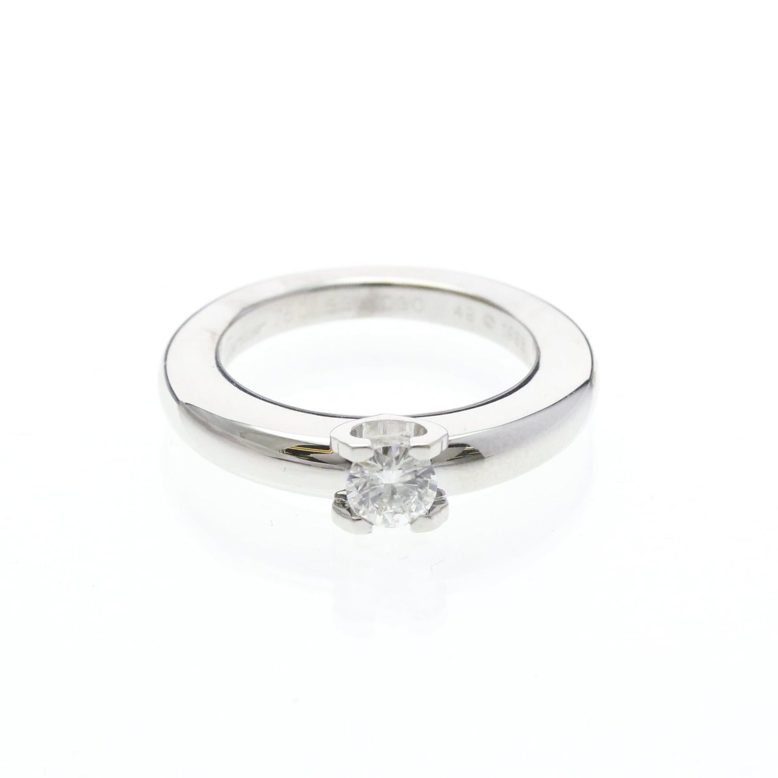 Cartier Band Ring White Gold (18K): Cartier Band Ring White Gold (18K) Cartier C de Cartier Diamond Band Ring in White Gold (18K) - A timeless and elegant design, this band ring features a 4.40mm x 4.40mm diamond set in 18K white gold, 