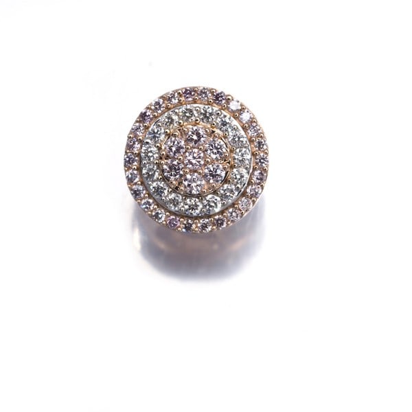 Pink &Clear Diamond 0.40Ct Paved Bicolor Pendant 18K 750 Rose Gold/ Wg: Pink &Clear Diamond 0.40Ct Paved Bicolor Pendant 18K 750 Rose Gold/ Wg The pink and clear diamond pave bicolor pendant shines with 0.40ct total carat weight, its natural beauty showcased in an 18k ros