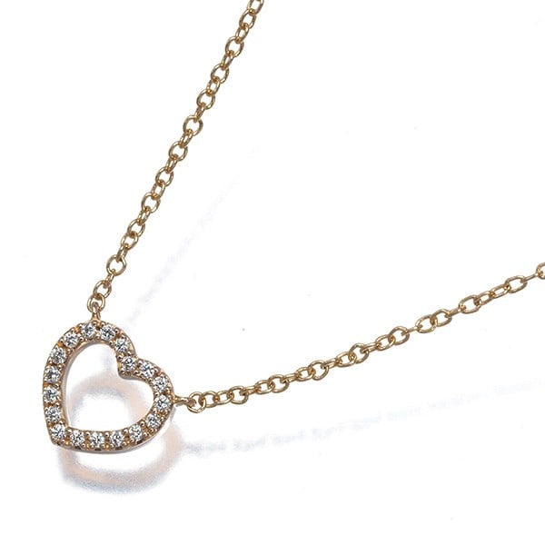 Tiffany&Co. Necklace Diamond Metro Heart 18K 750 Rose Gold: Tiffany&Co. Necklace Diamond Metro Heart 18K 750 Rose Gold Tiffany&Co.'s Metro Heart necklace showcases a stunning natural diamond pendant in 18k rose gold, carefully crafted into a beautiful heart-sh