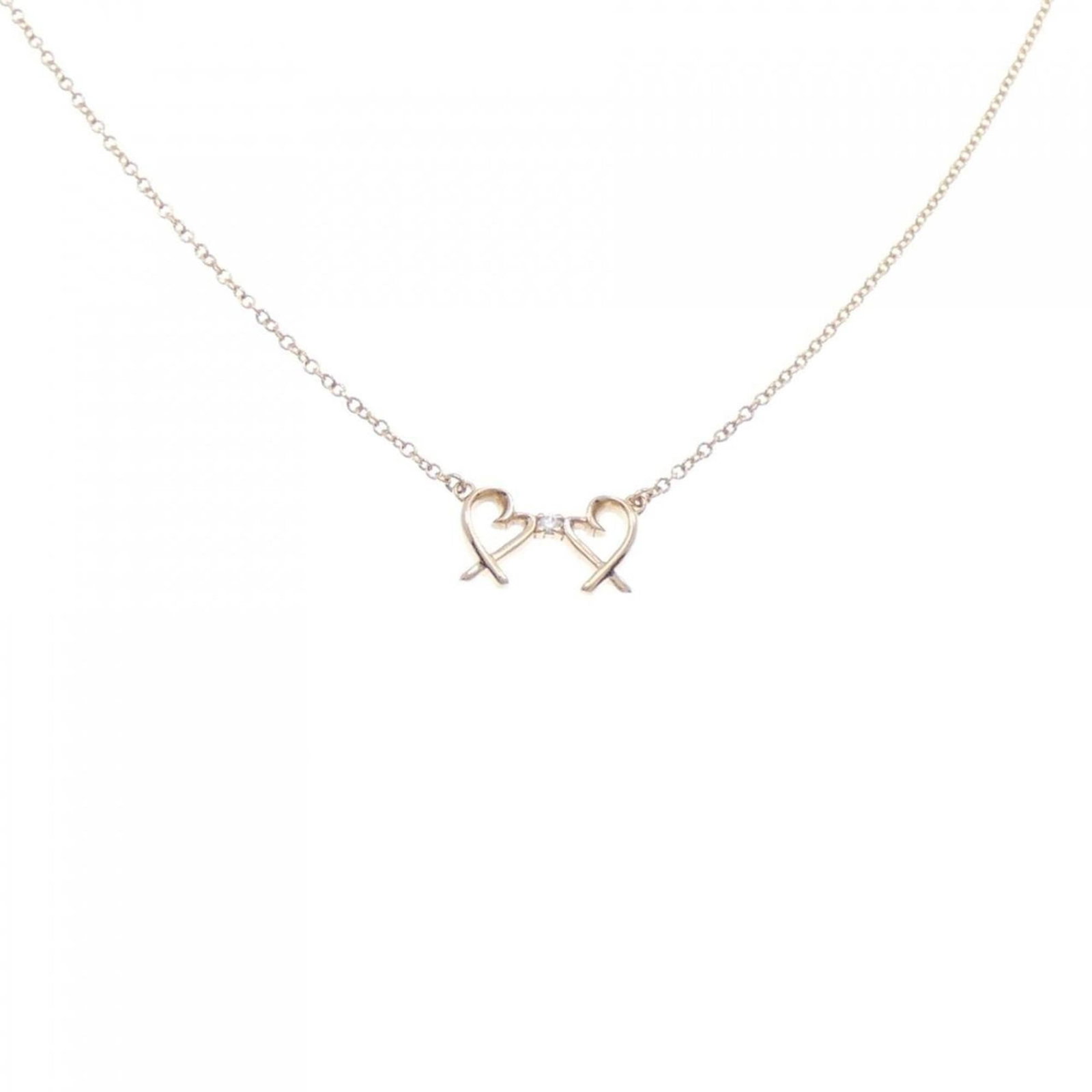 Heart of Loving Tiffany Necklace: Heart of Loving Tiffany Necklace Pink gold (18K) pendant on a chain necklace, measuring 7.5mm x 13.2mm and 41 cm in circumference. The pendant itself is made of pink gold and bears no additional