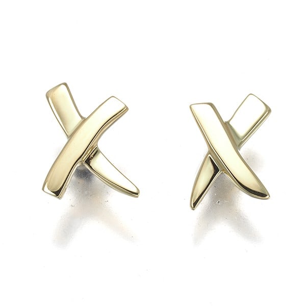 Paloma's Graffitix Kiss in 750 Yellow Gold Earrings by Tiffany & Co: Paloma's Graffitix Kiss in 750 Yellow Gold Earrings by Tiffany & Co Item Specifics: Brand: Tiffany & Co. Metal: Yellow Gold Metal Purity: 18k Type: Earring Main Stone: No Stone Style: Stud