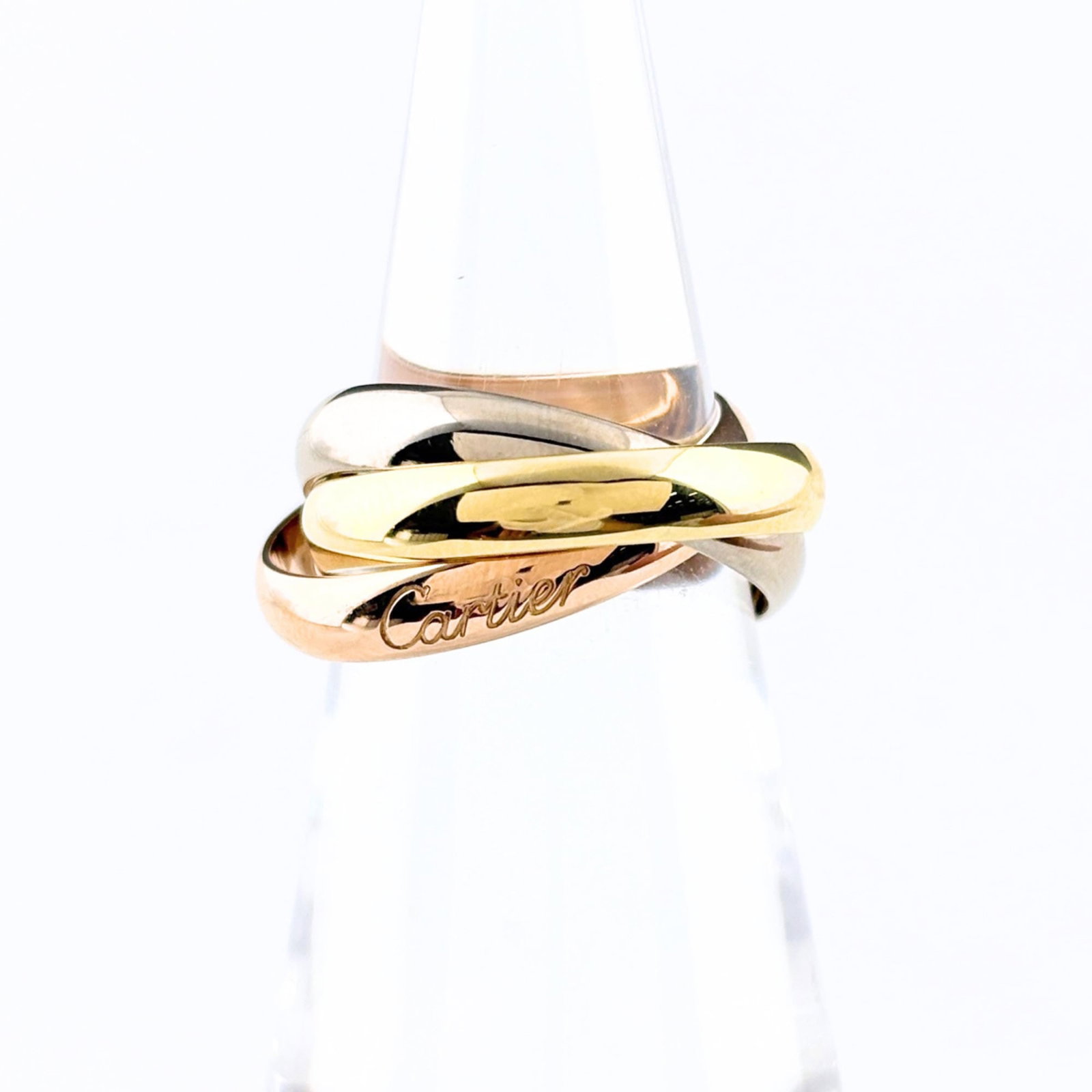 Yellow Gold Cartier 18K Ring: Yellow Gold Cartier 18K Ring Yellow Gold Cartier 18K Ring - A classic women's band ring in 18K yellow gold, featuring the iconic Cartier brand. This US size 6 ring showcases the luxury and