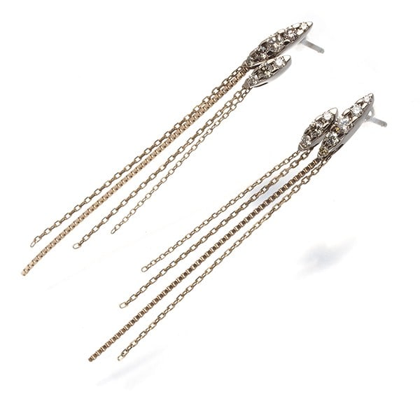 Diamond earrings naked 18k brown gold 0.48ct kashikey (1 of 6)