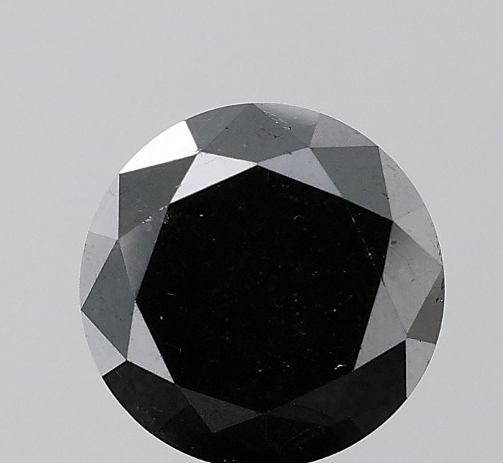 Round 2.8ct Black VVS2 - Loose Natural Diamond: Round 2.8ct Black VVS2 - Loose Natural Diamond 2.8 carat black diamond with exceptional clarity and cut, boasting EX polish and symmetry. This natural Fancy diamond is certified as VVS2, showcasing