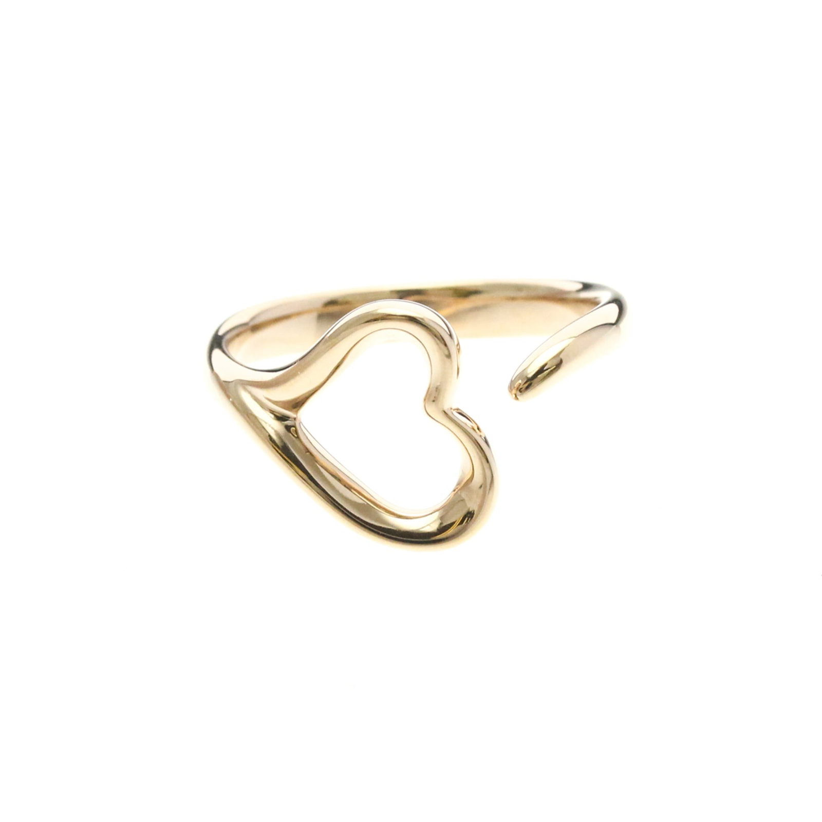 Pink Gold Tiffany Ring Band: Pink Gold Tiffany Ring Band Pink gold Tiffany ring band, crafted from 18K pink gold metal, features an open heart design with a width of 11mm and weighs 3.3g. This elegant fashion accessory boasts a c