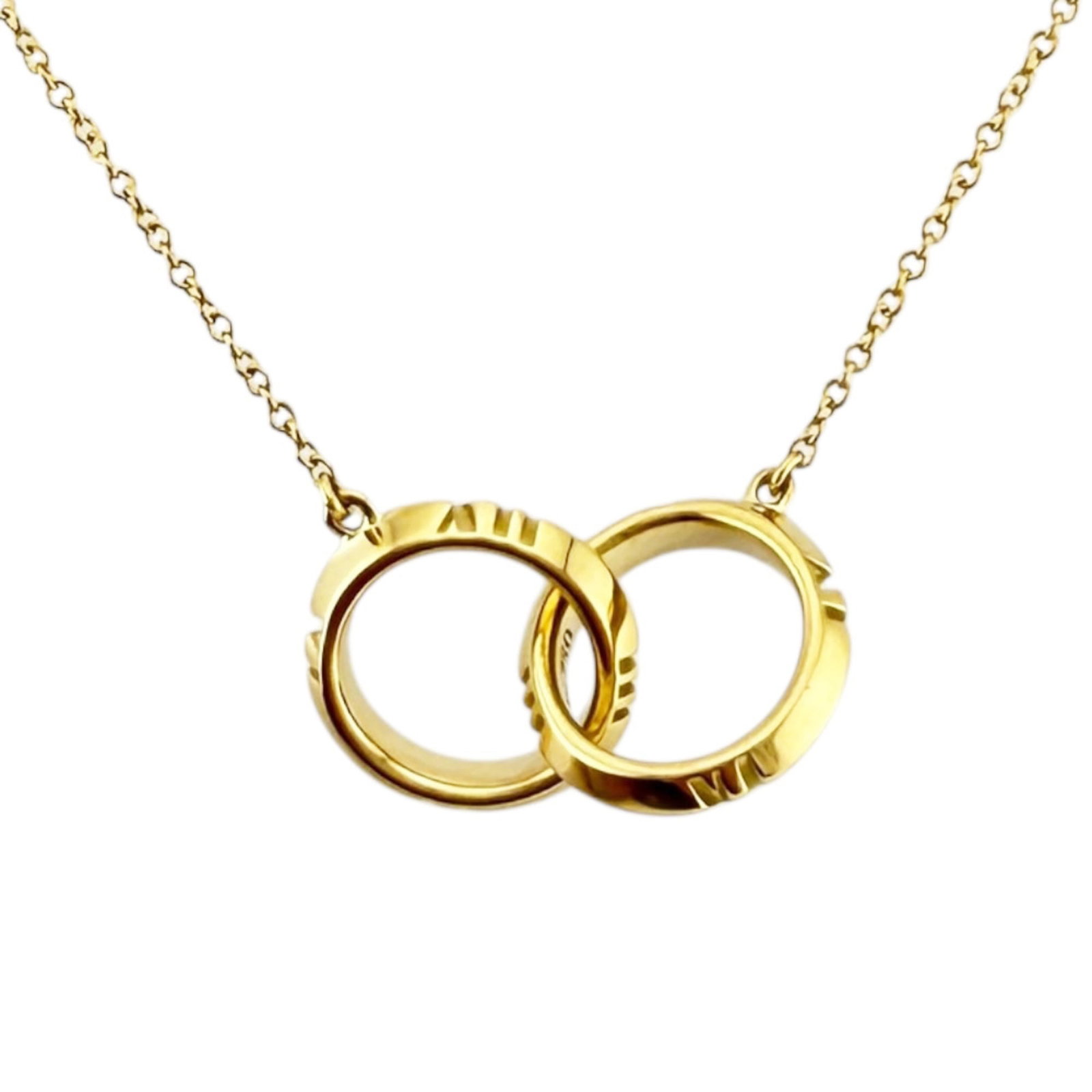 Tiffany & Co. Atlas X Closed Interlocking Necklace 18K Yellow Gold Women'S. (1 of 9)