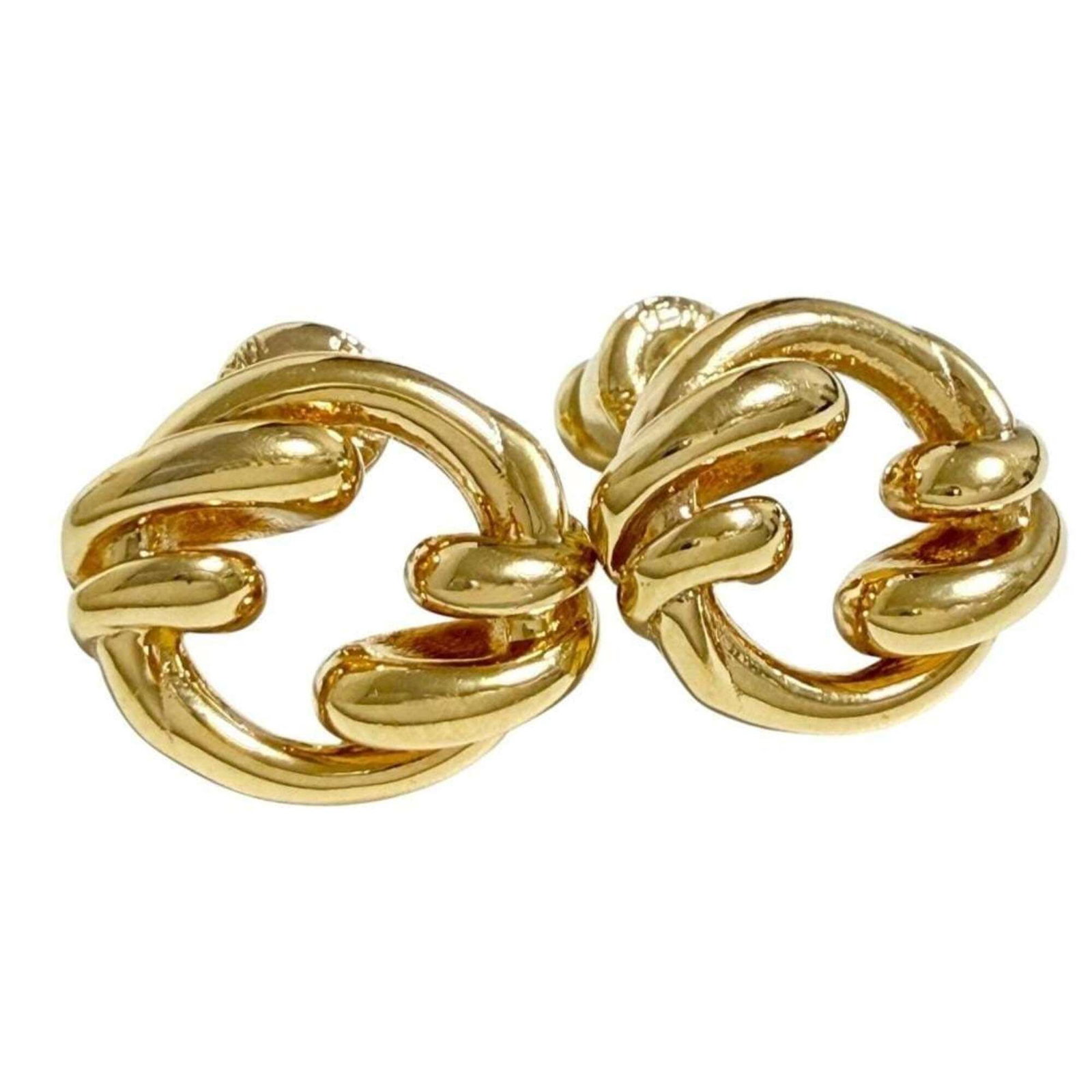 Metal Fendi Stud Earrings: Metal Fendi Stud Earrings Gold Metal Fendi Stud Earrings from Italy, featuring the iconic Fendi brand. Made with metal material and boasting a classic stud design, these earrings showcase the luxury o