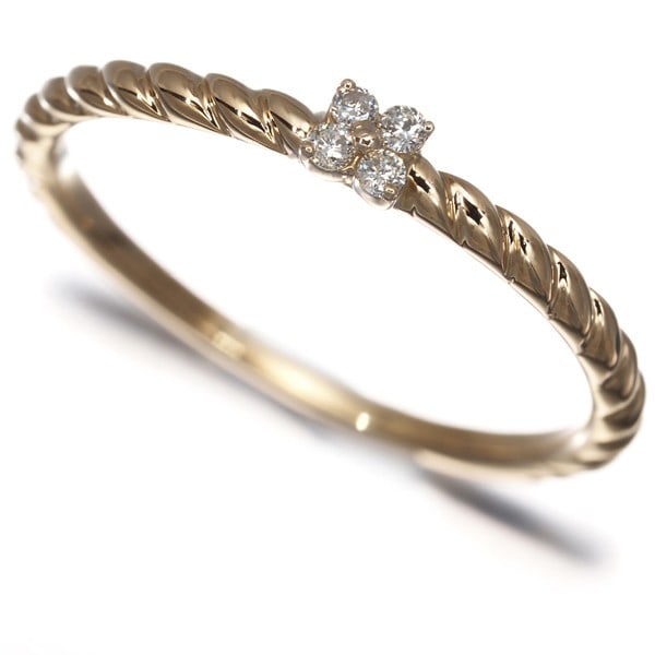 Yellow Gold 750 18k Diamond Flower Us6.5-6.75 Ring: Yellow Gold 750 18k Diamond Flower Us6.5-6.75 Ring Yellow Gold 750 18k Diamond Flower Ring features a natural diamond set in an 18k yellow gold band. The ring's delicate design showcases the diamond's