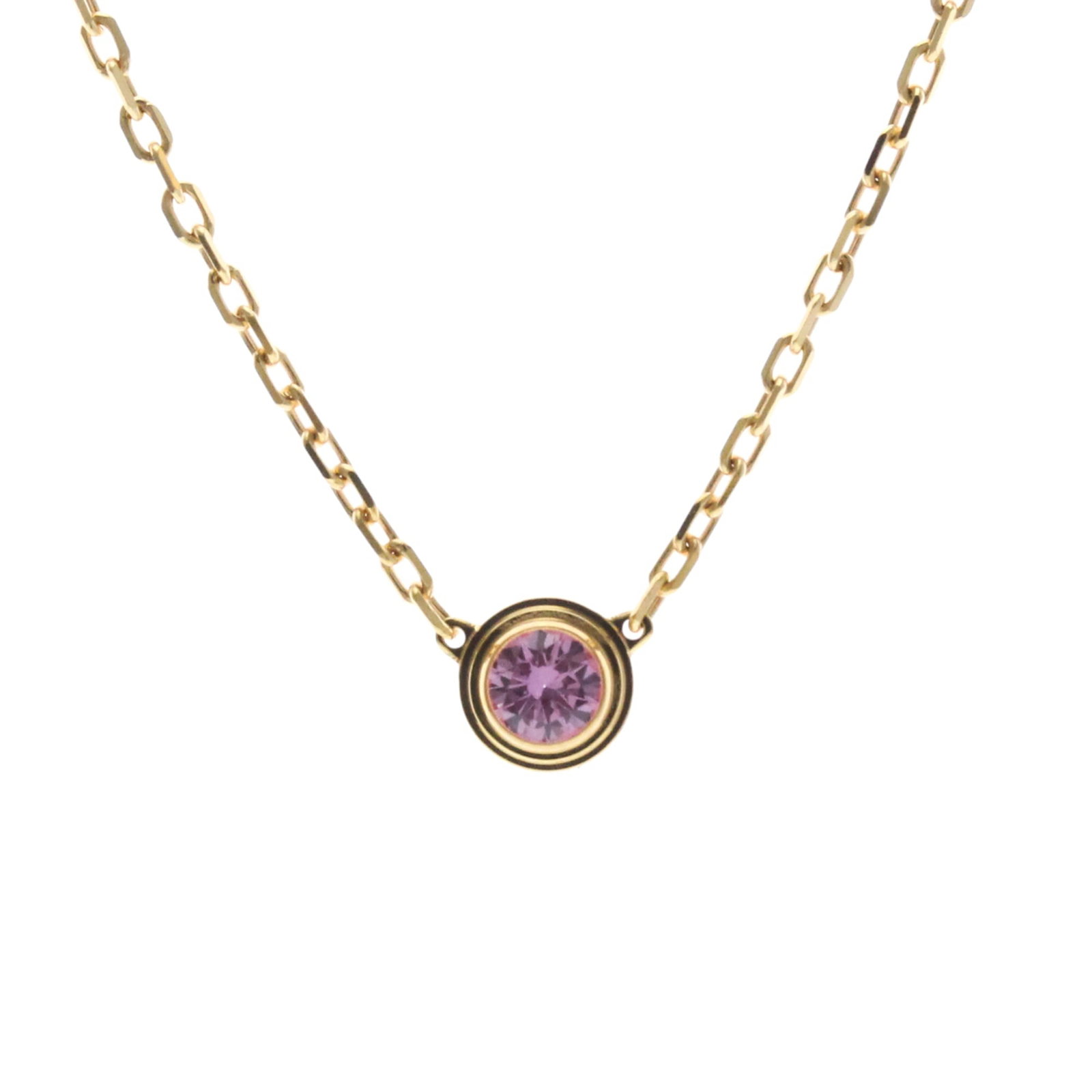 Cartier Damour Necklace Pink Sapphire Pink Gold (18K) Sapphire Womenmen Fashion Necklace (Pink Gold) (1 of 12)