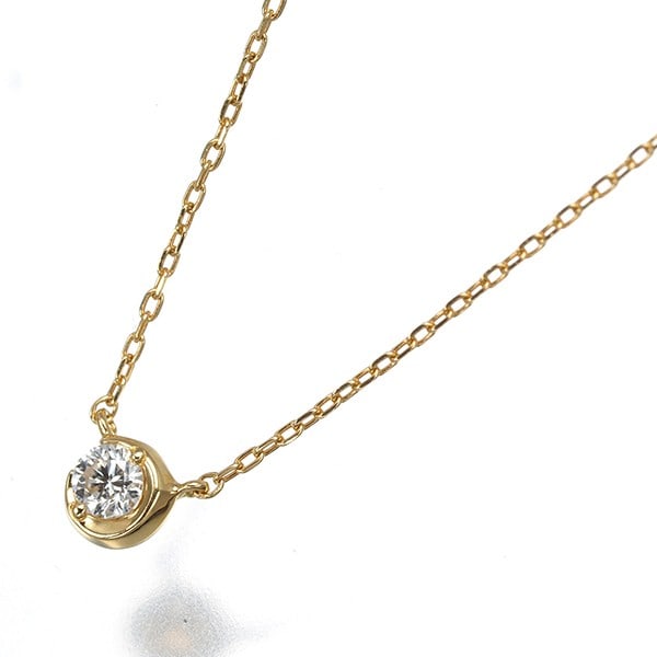 Star Jewelry Necklace Diamond 0.04Ct Moon Setting Solitaire 18K Yg: Star Jewelry Necklace Diamond 0.04Ct Moon Setting Solitaire 18K Yg The Star Jewelry Necklace features a stunning 0.04ct diamond solitaire pendant set in a moon setting, showcasing the beauty of