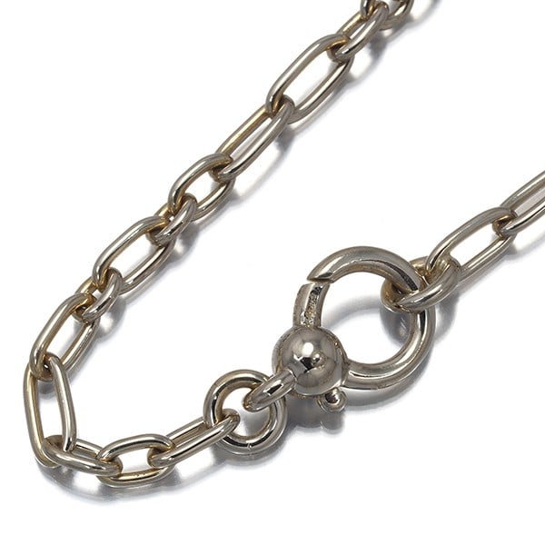 Pomellato Chain Necklace Link 23G 42Cm 18K 750 White Gold (1 of 4)