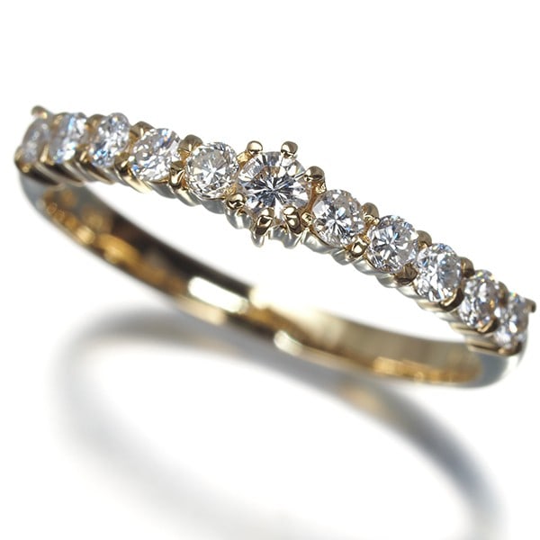 Tasaki Ring Diamond 0.36Ct Us5.25-5.5 18K 750 Yellow Gold: Tasaki Ring Diamond 0.36Ct Us5.25-5.5 18K 750 Yellow Gold Tasaki's 18k yellow gold ring showcases a stunning 0.36ct diamond, carefully crafted to create a natural beauty that shines in the light. The 