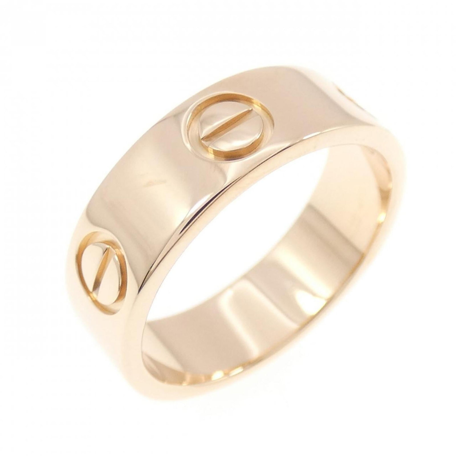 Pink Gold Cartier Band Ring 18K: Pink Gold Cartier Band Ring 18K Pink Gold Cartier Band Ring 18K features a classic design with pink gold (18K) material, suitable for women's US size 5.5. The band ring boasts the iconic Cartier brand