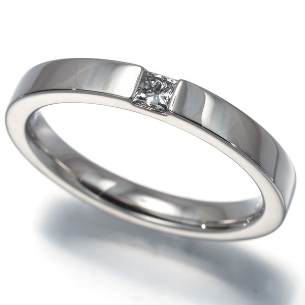 Ring Diamond Wedding Band Princess Cut Diamond 950 Pt US6.5-6.75 (1 of 6)