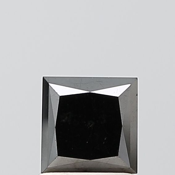 Princess 1.24ct Fancy Black VVS2 - Loose Natural Diamond: Princess 1.24ct Fancy Black VVS2 - Loose Natural Diamond 1.24ct Fancy Black VVS2 - Loose Natural Diamond, certified by none, with EX polish and symmetry, and bearing a signature from the artist. This 