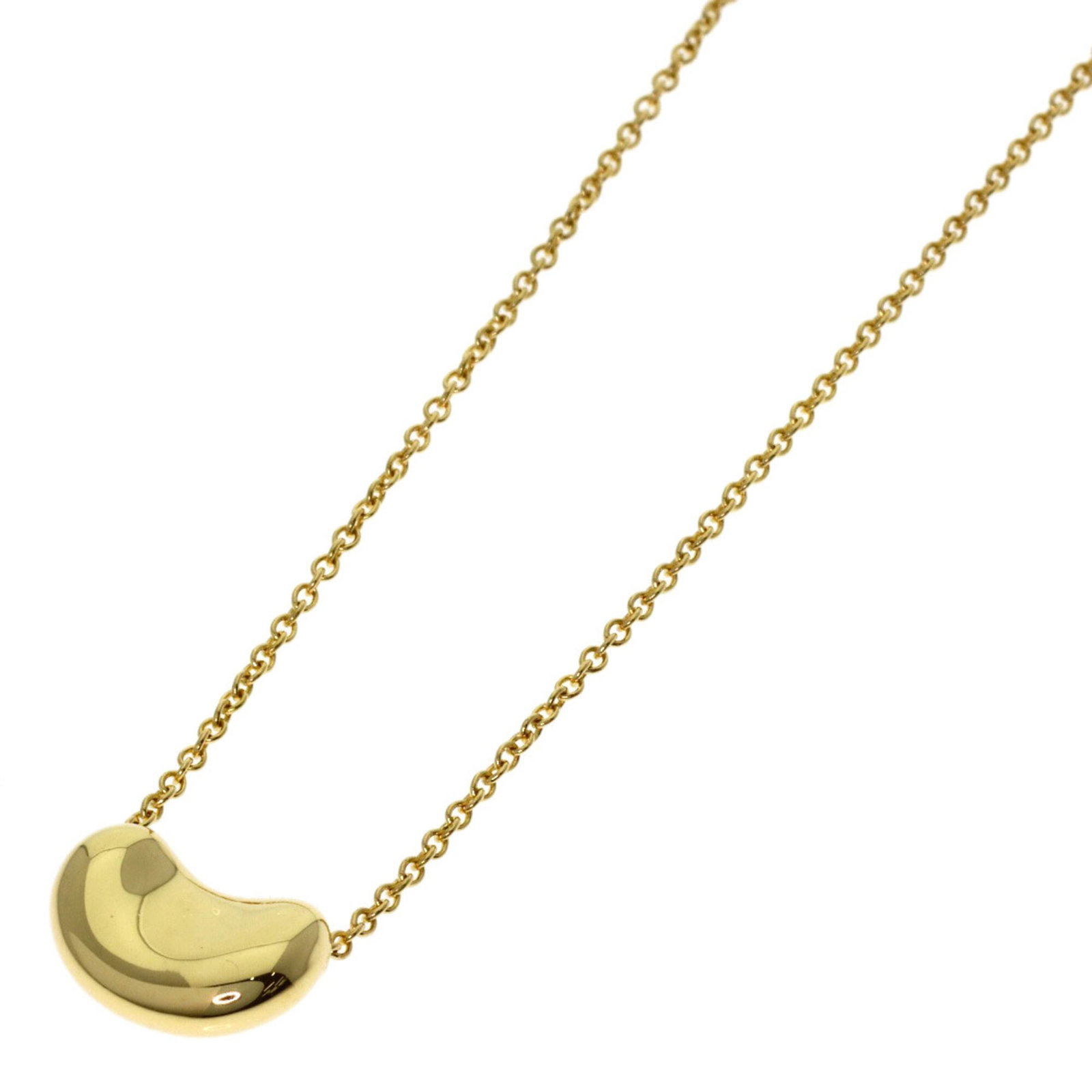 Tiffany and Co Women's 18k Gold Necklace: Tiffany and Co Women's 18k Gold Necklace Yellow gold (18K) necklace with a pendant measuring 7.3mm x 10.8mm, set in a sturdy chain designed for women, featuring a 41 cm / 16.14'' neck circumference.