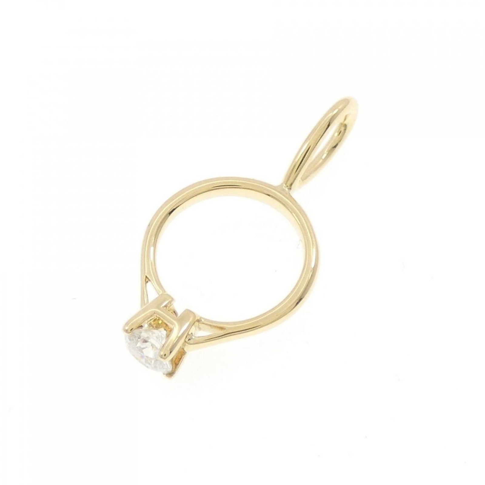 Harry Winston Charm By Hw Ring Pendant: Harry Winston Charm By Hw Ring Pendant Yellow gold (18K) pendant featuring a diamond, measuring 21.9mm x 10.8mm. This 0.86'' x 0.42'' pendant showcases a striking yellow gold design. The Harry Winston