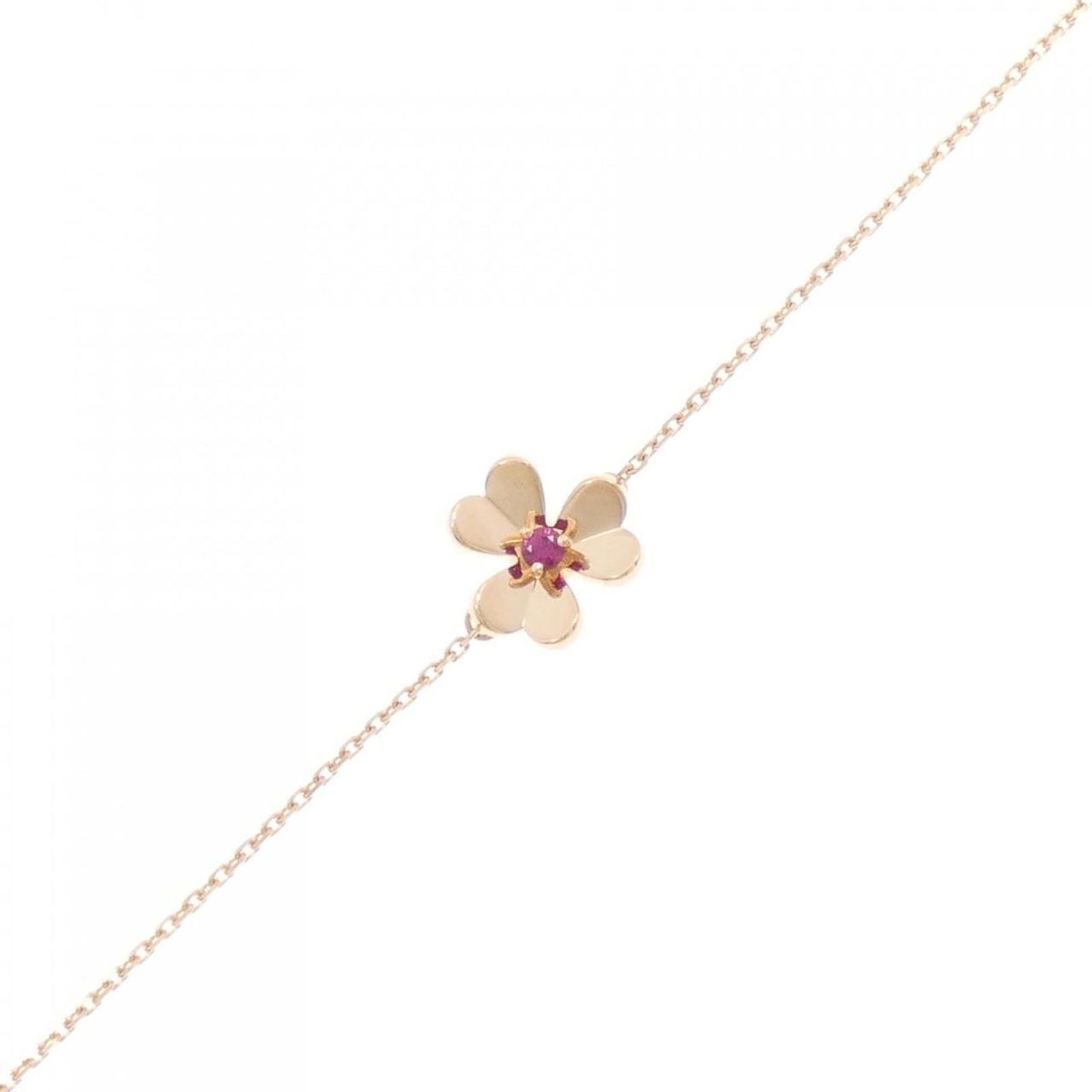 Van Cleef & Arpels Charm Bracelet Pink Gold: Van Cleef & Arpels Charm Bracelet Pink Gold Pink gold Charm bracelet from Van Cleef & Arpels, available in a length of 16cm-17.5cm and presented with a box and certificate of authenticity. This elegan
