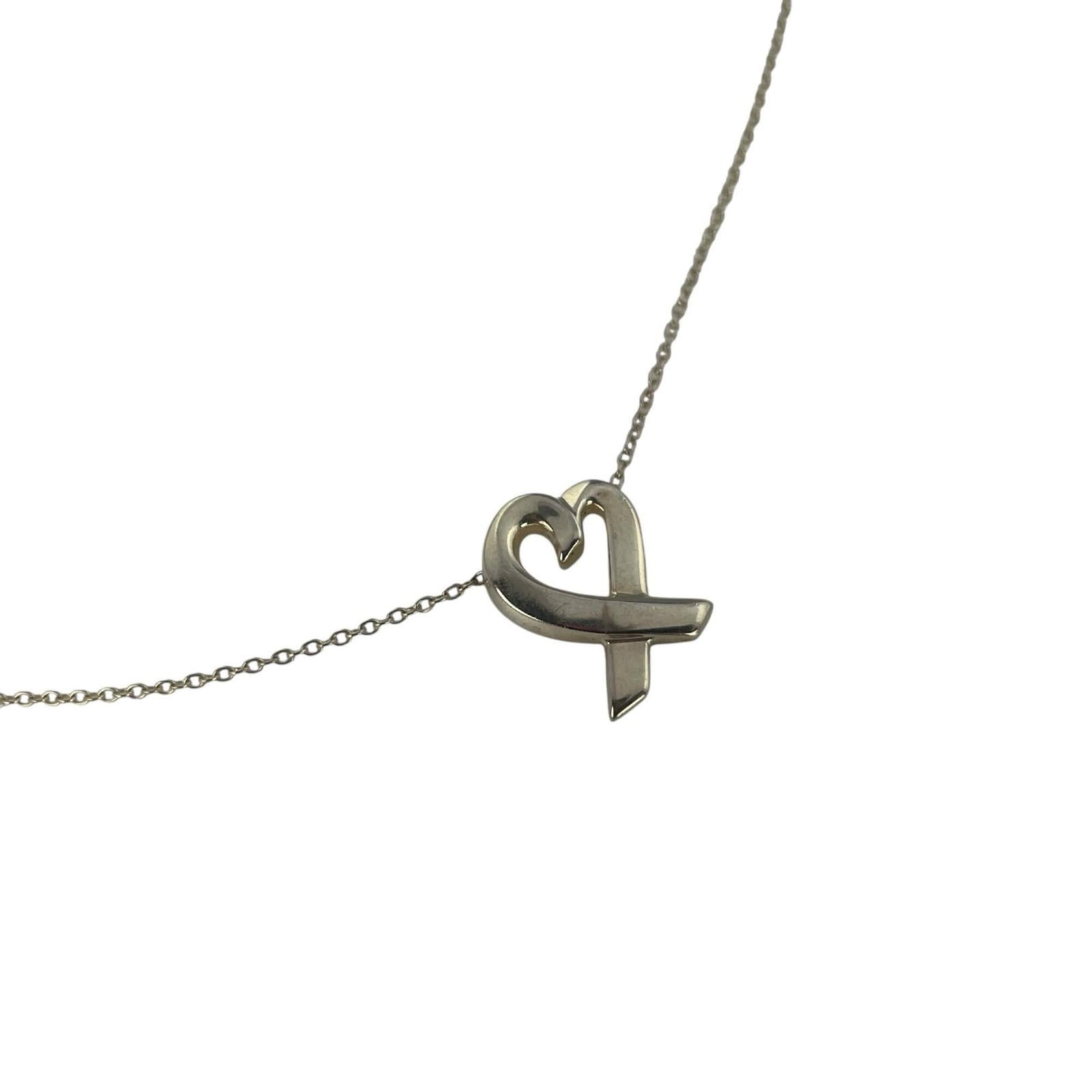 Tiffany & Co. Necklace Sterling Silver 925 Silver Women'S: Tiffany & Co. Necklace Sterling Silver 925 Silver Women'S Sterling silver necklace with a 2mm x 1mm pendant, crafted from high-quality 925 silver. The delicate chain and dainty pendant make for a