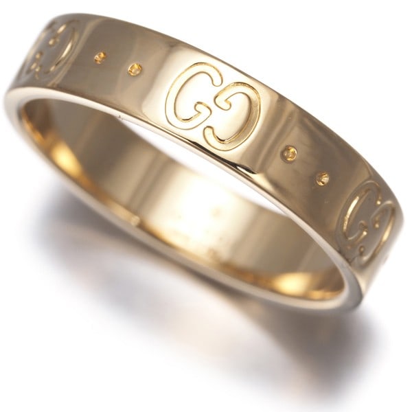 Gucci Ring Icon Thin Us5.5-5.75 18K 750 Yellow Gold: Gucci Ring Icon Thin Us5.5-5.75 18K 750 Yellow Gold 18k yellow gold band with iconic Gucci design, crafted from high-quality metal for a luxurious feel. This ring features a slim profile and 4mm width