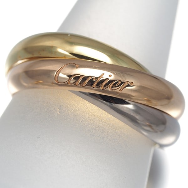 Cartier Ring Trinity 3Color Classic Eu53 18K 750 Yellow White Rose Gold (1 of 3)