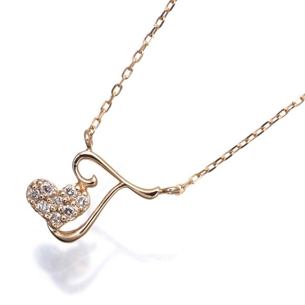 Samantha Tiara Necklace Diamond Heart 0.04ct Rose Gold 18k 750 (1 of 4)