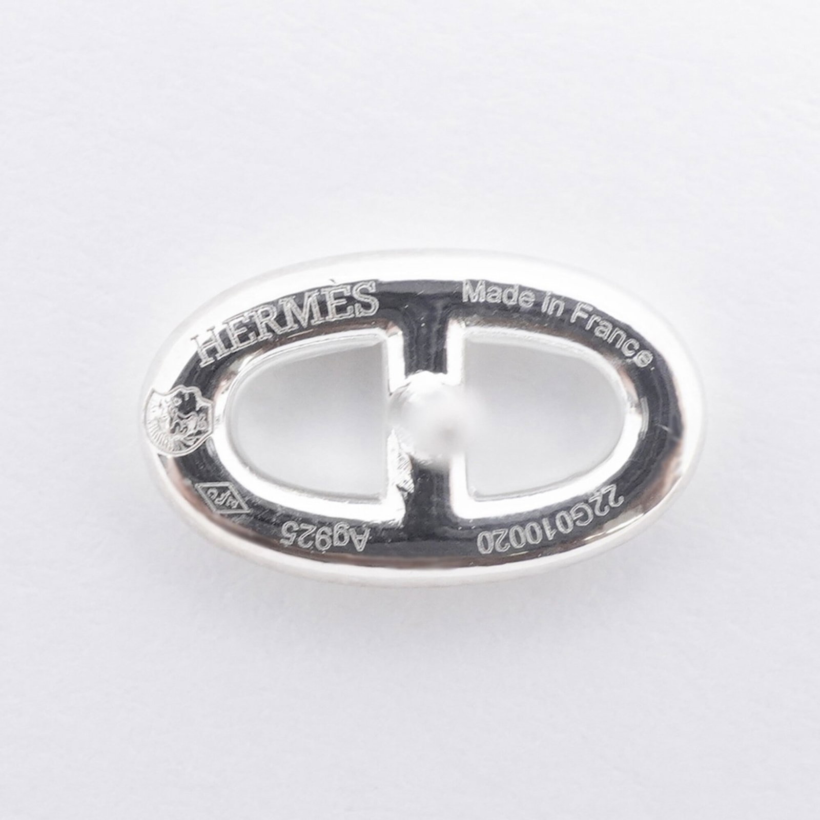 Hermes Stud Silver 925 Earrings - 4