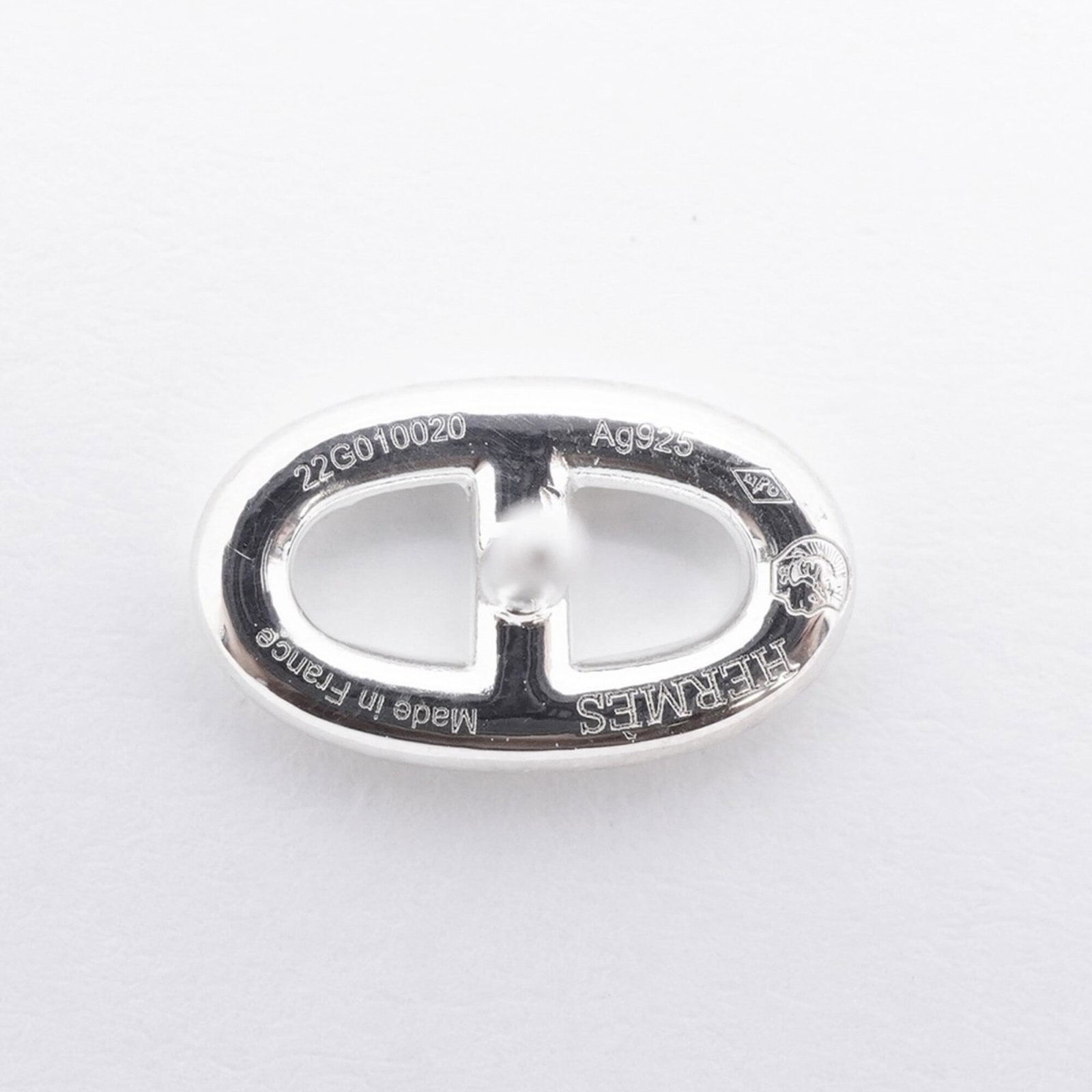 Hermes Stud Silver 925 Earrings - 5