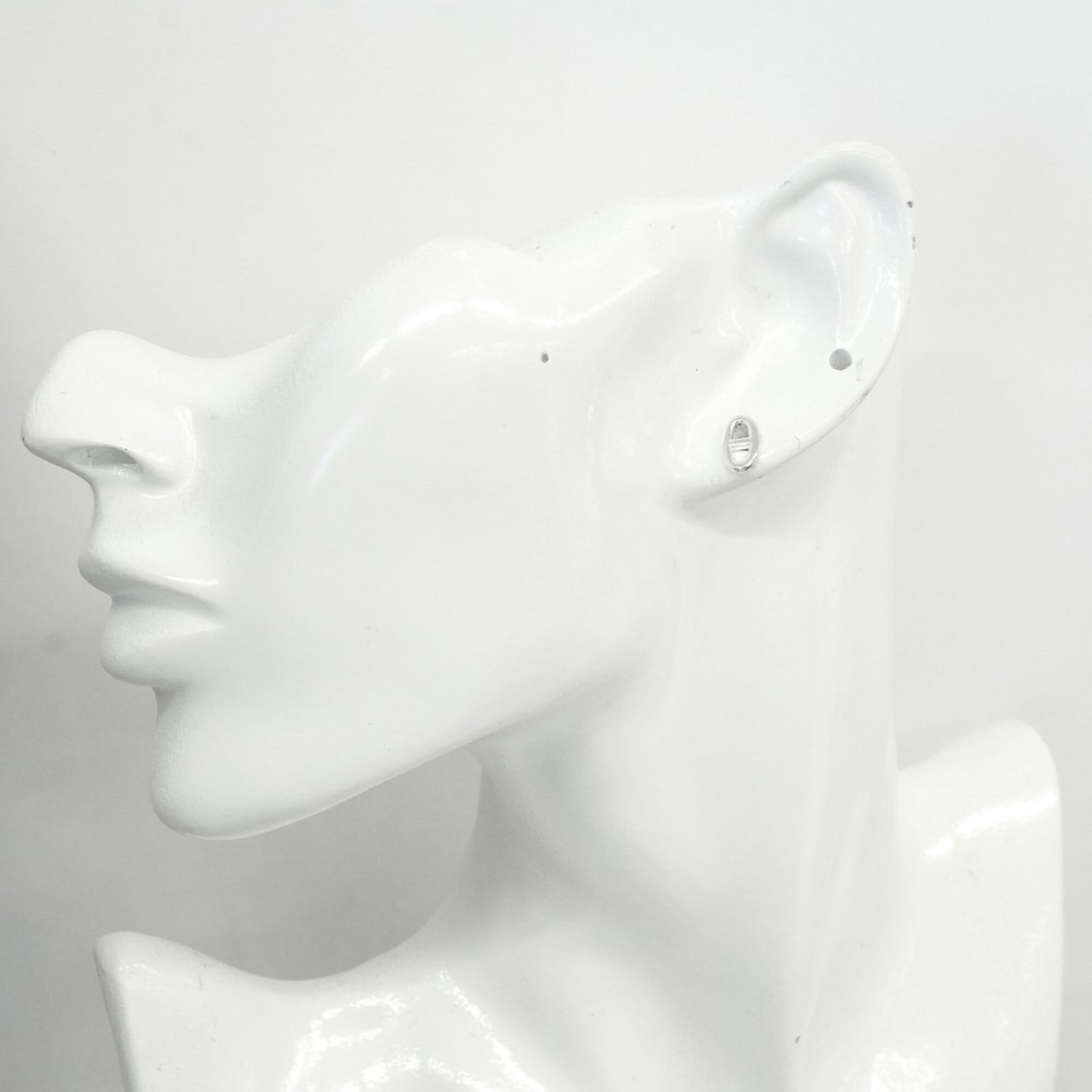 Hermes Stud Silver 925 Earrings - 7