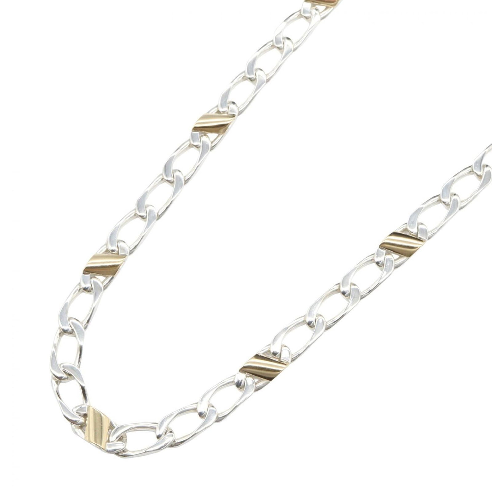 Tiffany & Co. Necklace Sterling Silver 925 18K Yellow Gold Women'S Gold Tone: Tiffany & Co. Necklace Sterling Silver 925 18K Yellow Gold Women'S Gold Tone Sterling silver and 18K yellow gold come together in this elegant necklace, available in a comfortable 41 cm