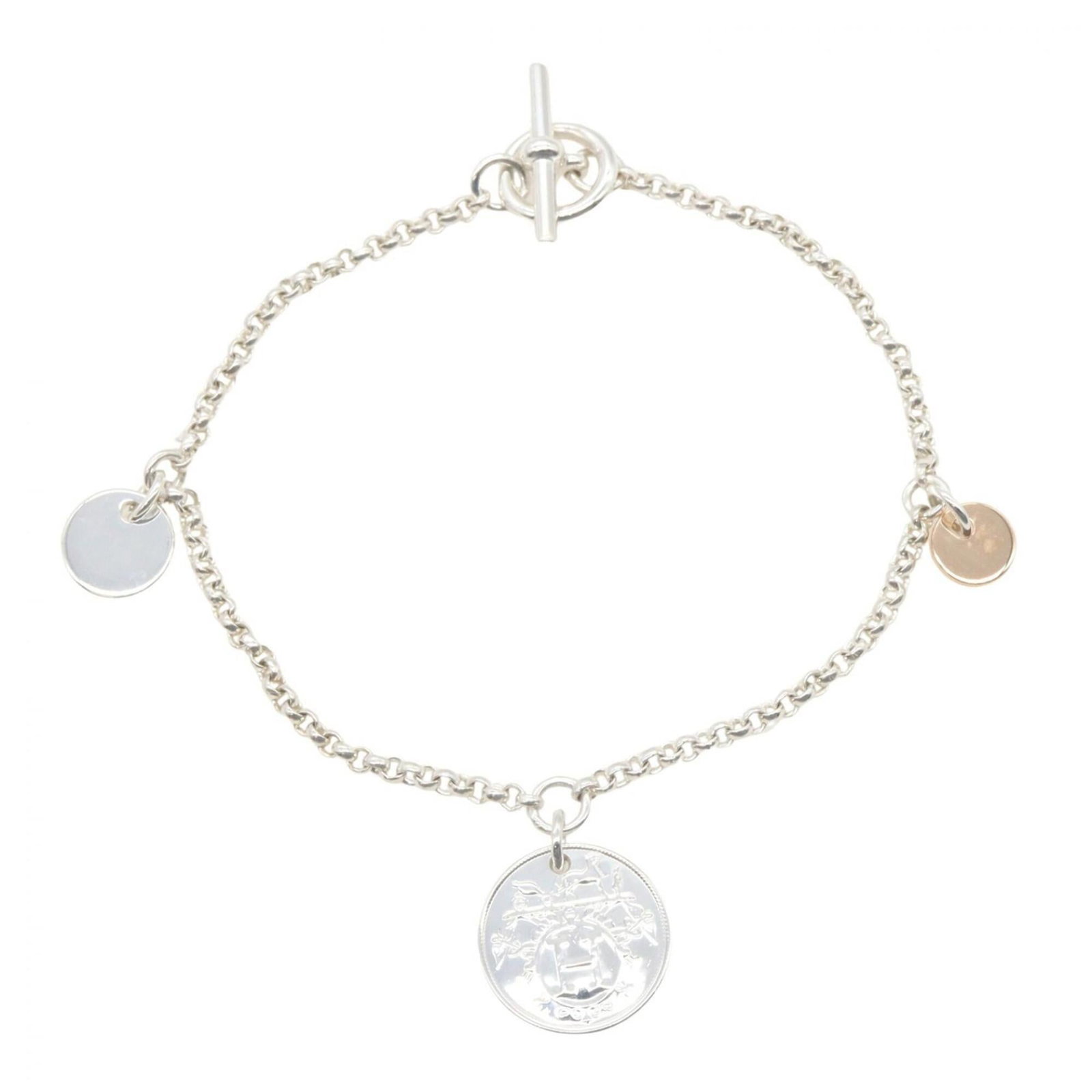 Charm Bracelet Pink Gold Silver 18k 925 Hermes (1 of 7)