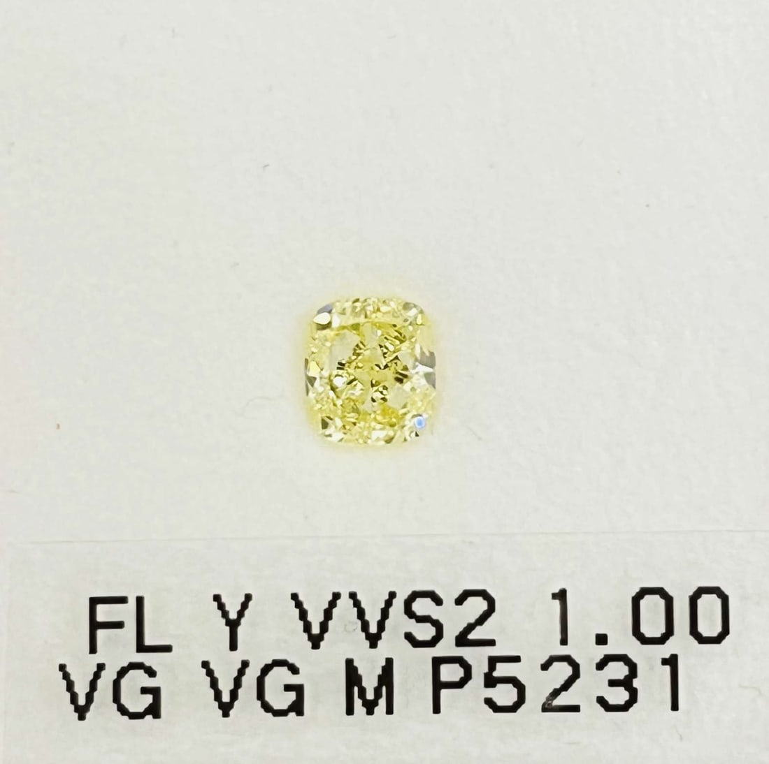 GIA Cushion Modified 1.0ct Fancy Light Yellow VVS2 - Loose Natural Diamond: GIA Cushion Modified 1.0ct Fancy Light Yellow VVS2 - Loose Natural Diamond GIA certified, this 1.0ct Fancy Light Yellow VVS2 diamond boasts exceptional clarity and color, making it a standout among it