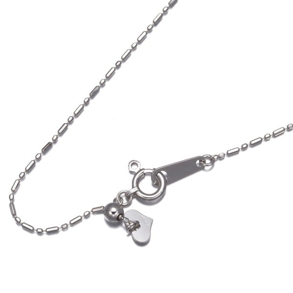 Short & Long Chain Necklace 45Cm 18K 750 White Gold: Short & Long Chain Necklace 45Cm 18K 750 White Gold 18k White Gold Chain Necklace with Adjustable Length. This elegant necklace features a sturdy chain made from high-quality 18k white gold, adjustabl