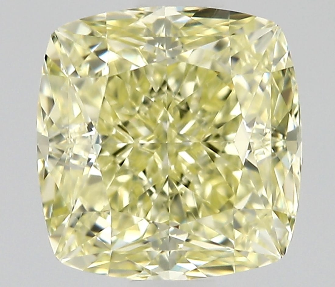 GIA Cushion Modified 1.01ct Fancy Light Yellow IF - Loose Natural Diamond: GIA Cushion Modified 1.01ct Fancy Light Yellow IF - Loose Natural Diamond GIA certified, this 1.01ct Fancy Light Yellow IF diamond boasts exceptional clarity and polish, with EX symmetry and EX polish