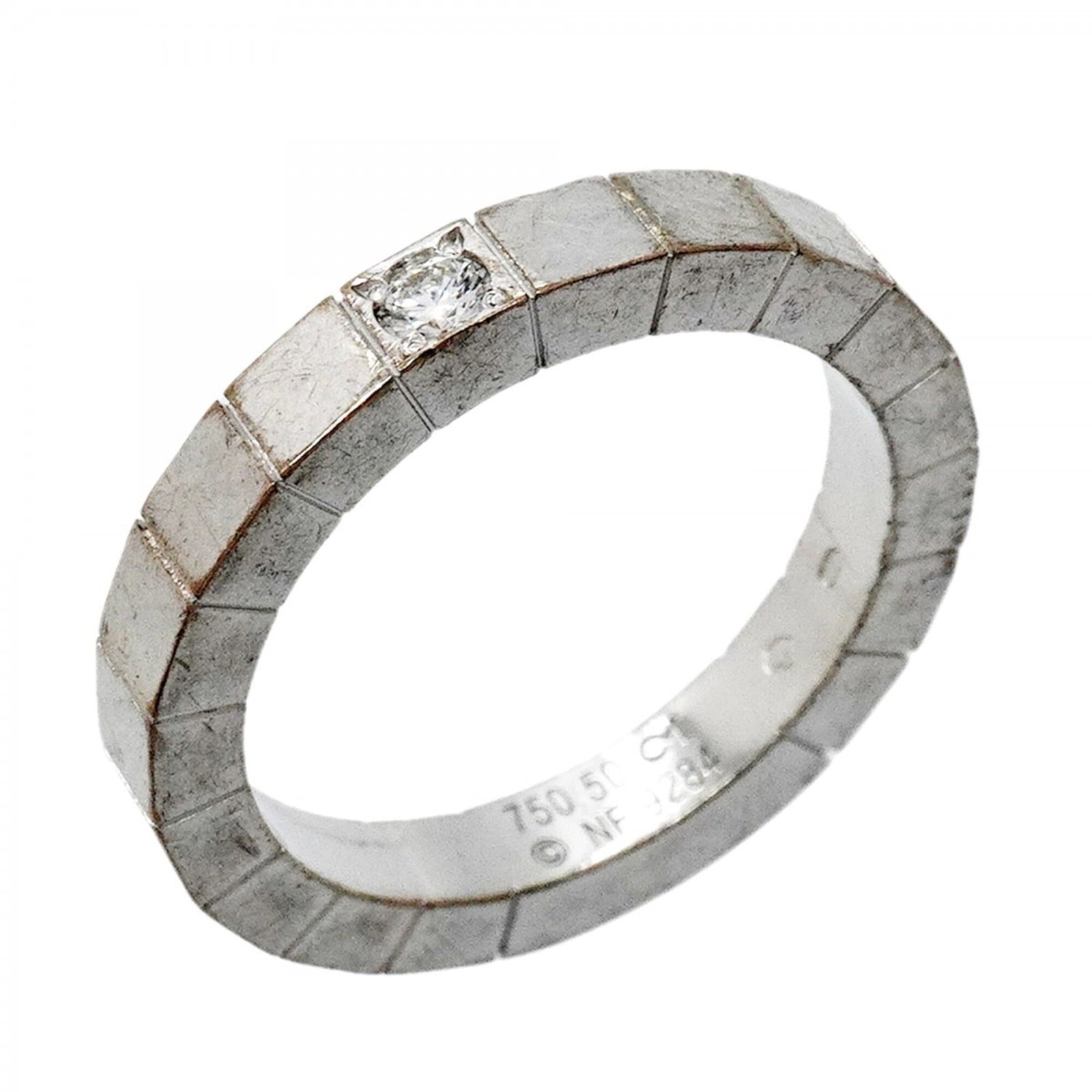 Cartier Band Ring White Gold (18K): Cartier Band Ring White Gold (18K) Cartier Band Ring White Gold (18K) features a sleek, sophisticated design with a band made from high-quality white gold. This 18K piece boasts a diamond stone and is
