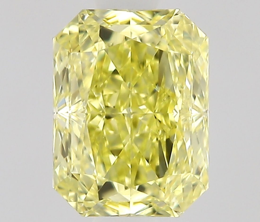 GIA Radiant 0.54ct Fancy Intense Yellow VVS2 - Loose Natural Diamond: GIA Radiant 0.54ct Fancy Intense Yellow VVS2 - Loose Natural Diamond GIA certification ensures the diamond's quality and provenance. This loose, natural Fancy Intense Yellow VVS2 diamond boasts
