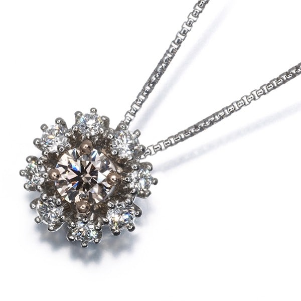 Kashikey Necklace Diamond 0.30Ct/ 0.30Ct Pt 900/ 18K Rg/ Pt 850 (1 of 5)