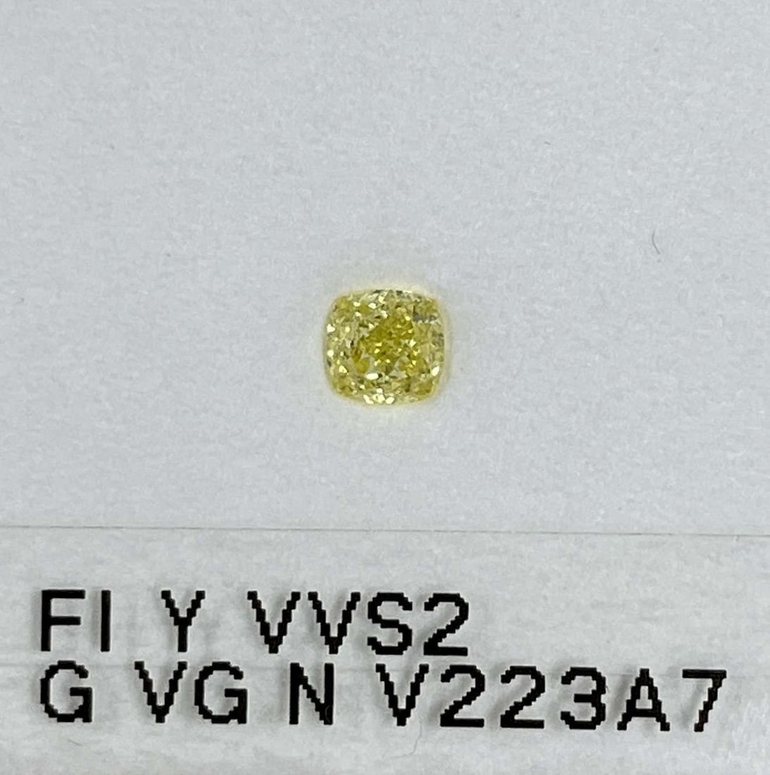 GIA Cushion Brilliant 0.51ct Fancy Intense Yellow VVS2 - Loose Natural Diamond: GIA Cushion Brilliant 0.51ct Fancy Intense Yellow VVS2 - Loose Natural Diamond GIA certified, this loose natural diamond boasts a vibrant Fancy Intense Yellow color and exceptional clarity, graded VVS