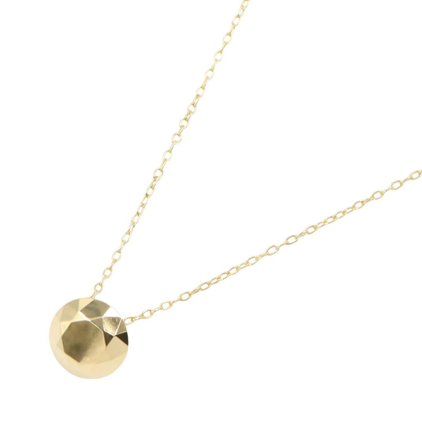 Tiffany & Co. Faceted Necklace 18K (Yellow Gold) Women'S Jewelry Gold Tone: Tiffany & Co. Faceted Necklace 18K (Yellow Gold) Women'S Jewelry Gold Tone 18K yellow gold faceted necklace with a 9mm x 9mm pendant, available in a 46.5 cm / 18.3'' circumference. This Tiffany & Co. 