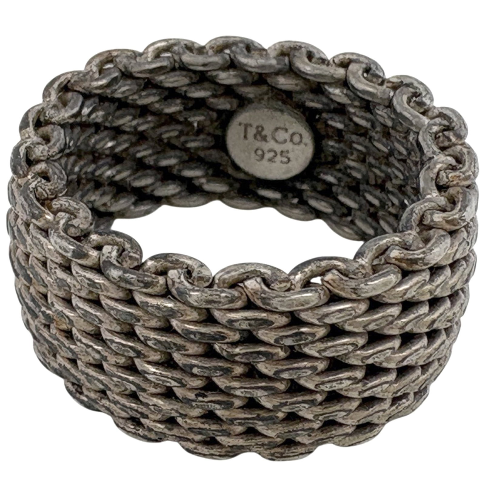 Silver band ring Tiffany 925: Silver band ring Tiffany 925 Item Specifics: Brand: Tiffany Type: Band ring Gender: Women Color: Silver Material: Silver 925 US Size: 7 Product Disclaimer: Items may exhibit light wear, such as minor 