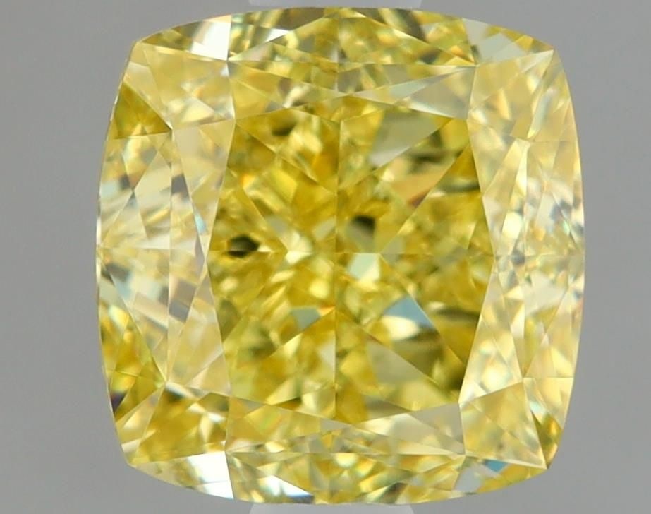 GIA Cushion Brilliant 1.08ct Fancy Intense Yellow IF - Loose Natural Diamond: GIA Cushion Brilliant 1.08ct Fancy Intense Yellow IF - Loose Natural Diamond GIA certified, this 1.08ct Fancy Intense Yellow IF diamond boasts exceptional clarity and polish, with EX symmetry and VG m