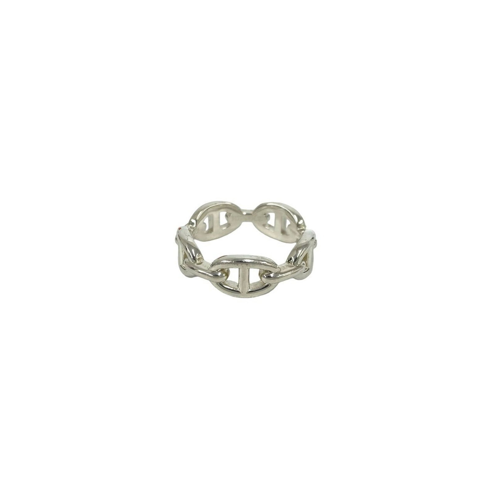 Ring of Silver Band by Hermes: Ring of Silver Band by Hermes Silver Band ring by Hermes features a sleek and modern design made from high-quality silver material (925). The ring boasts a classic style with a simple, elegant look th