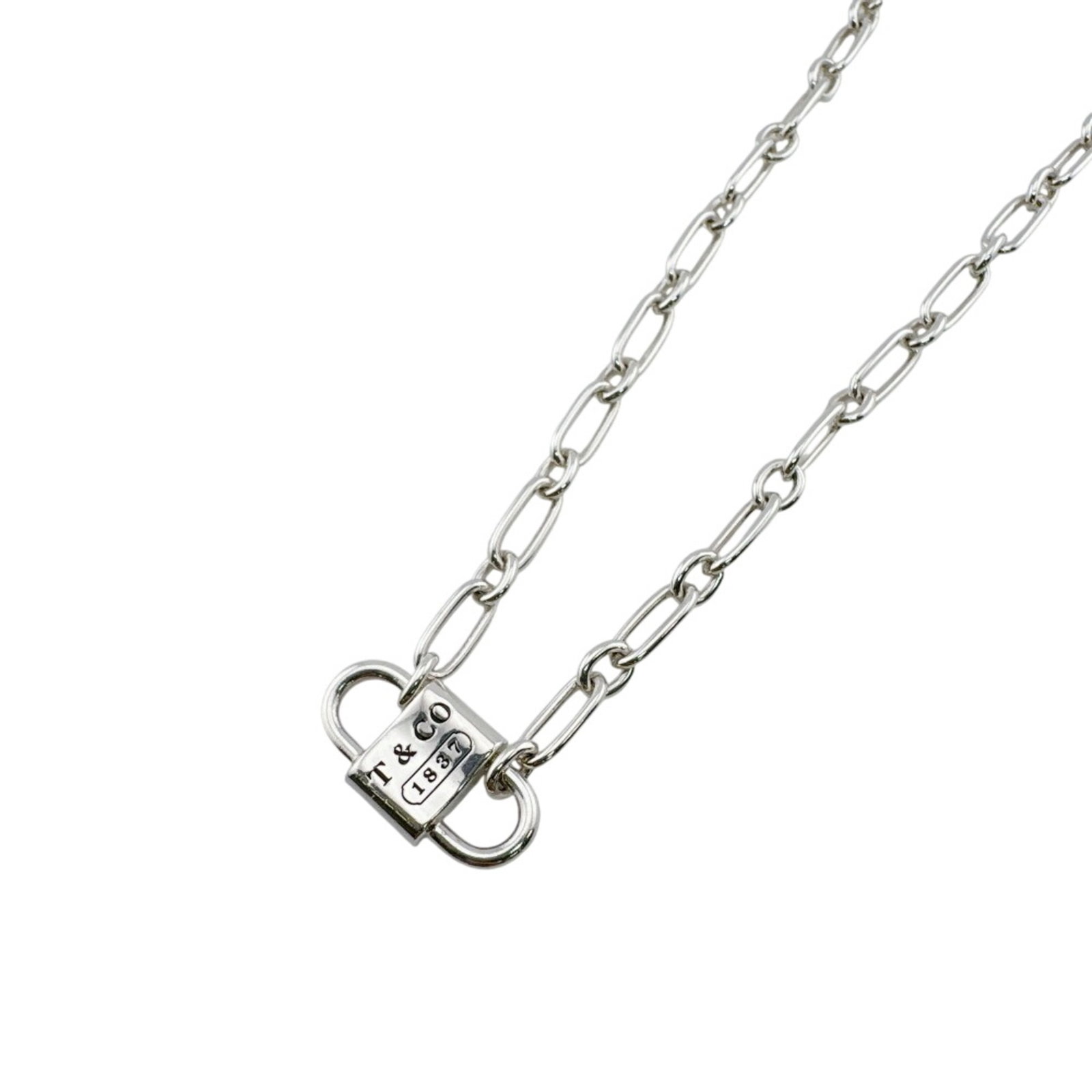 Tiffany&Co. Tiffany Double Lock Necklace 1837 Choker Chain Silver: Tiffany&Co. Tiffany Double Lock Necklace 1837 Choker Chain Silver Item Specifics: Brand: Tiffany Necklace Type: Choker Gender: Unisex,Men,Women Material: Silver 925 Color: Silver Neck Circumference: 5