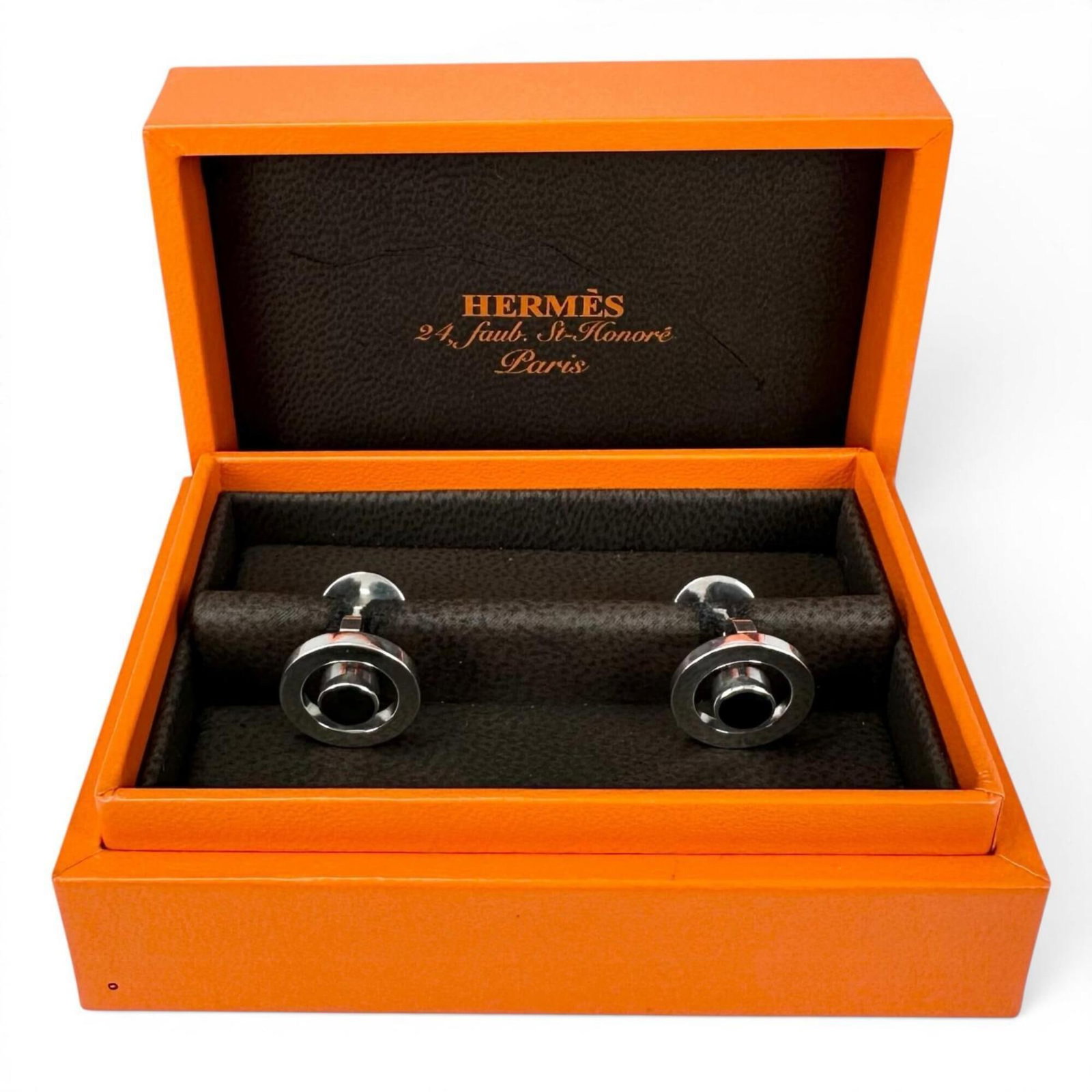 Hermes Cufflinks Shell Silver 925 - 2