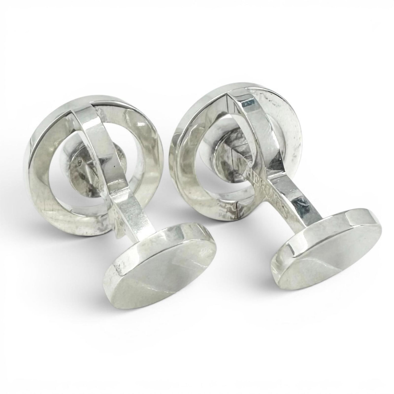 Hermes Cufflinks Shell Silver 925 - 3