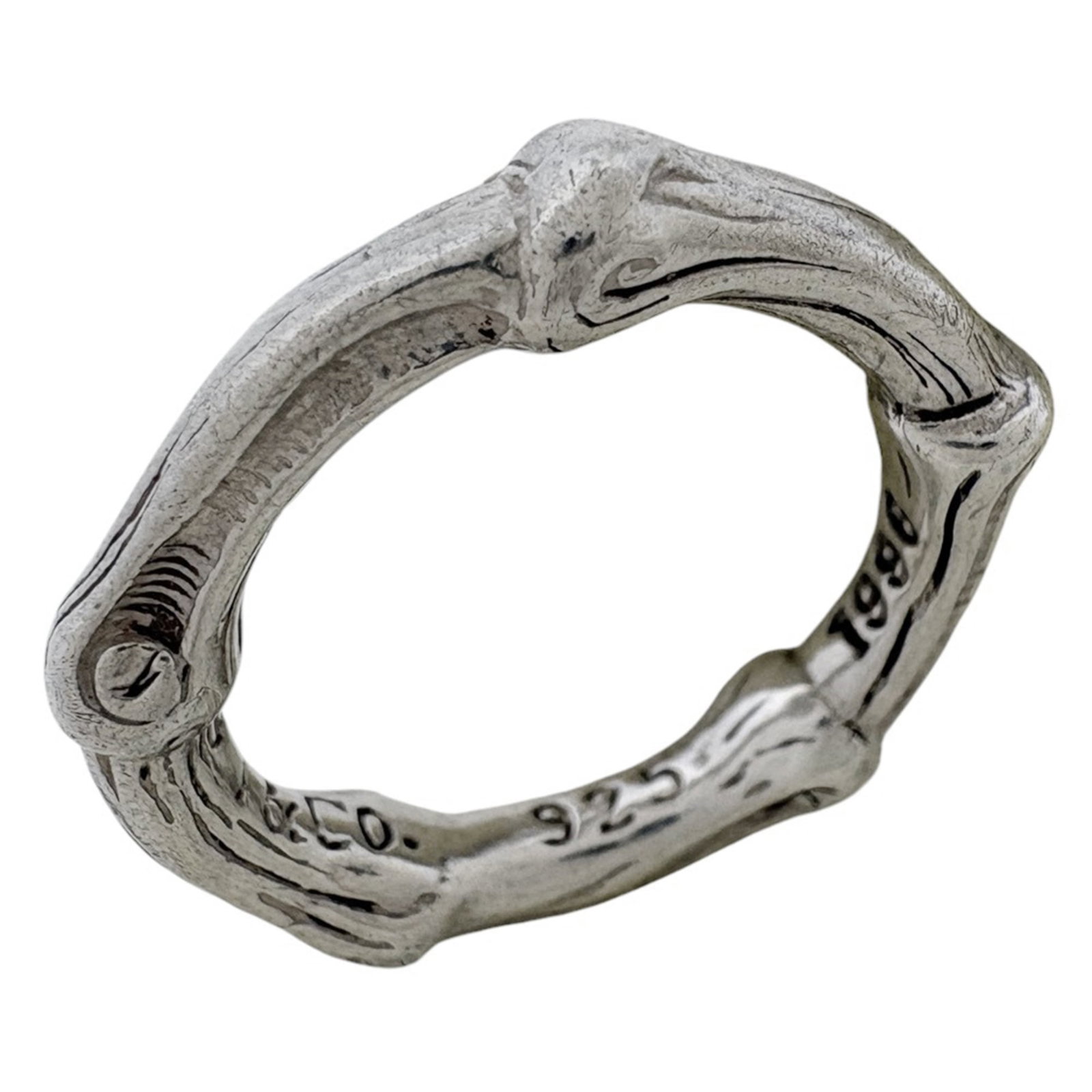 Tiffany & Co. Bamboo Ring 1996 (Maximum Value) Sterling Silver 925 Women'S Ring: Tiffany & Co. Bamboo Ring 1996 (Maximum Value) Sterling Silver 925 Women'S Ring Sterling Silver 925 Women's Ring from Tiffany & Co., featuring a unique bamboo design, available in US size 6. This silv