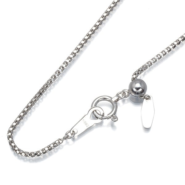 Bombata Chain Necklace 45Cm 18K 750 White Gold: Bombata Chain Necklace 45Cm 18K 750 White Gold 18k white gold chain necklace with an adjustable length of 45cm, featuring a sleek and modern design. The chain's width is 1.2mm, making it a stylish acc