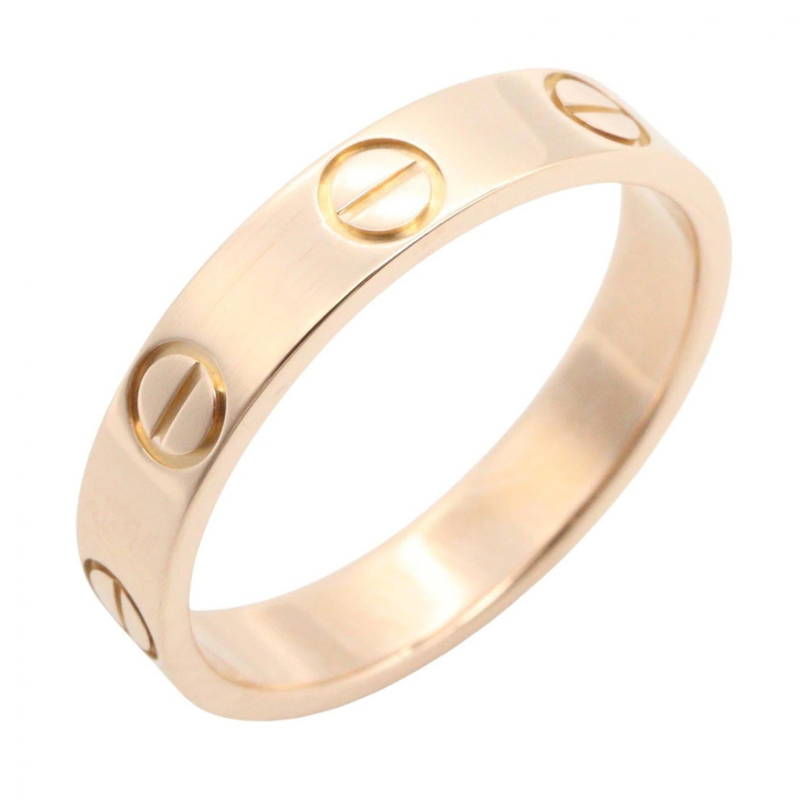 Pink Gold Cartier Band Ring 18K: Pink Gold Cartier Band Ring 18K Pink Gold Cartier Band Ring 18K features an elegant design in pink gold (18K) with a US size of 4. This band ring is made from high-quality material and boasts the sign