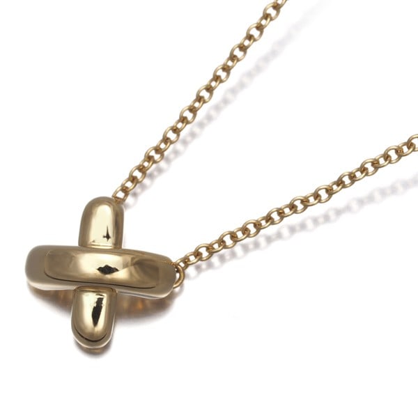 Tiffany&Co. Necklace Cross Stitch 18K 750 Yellow Gold (1 of 4)